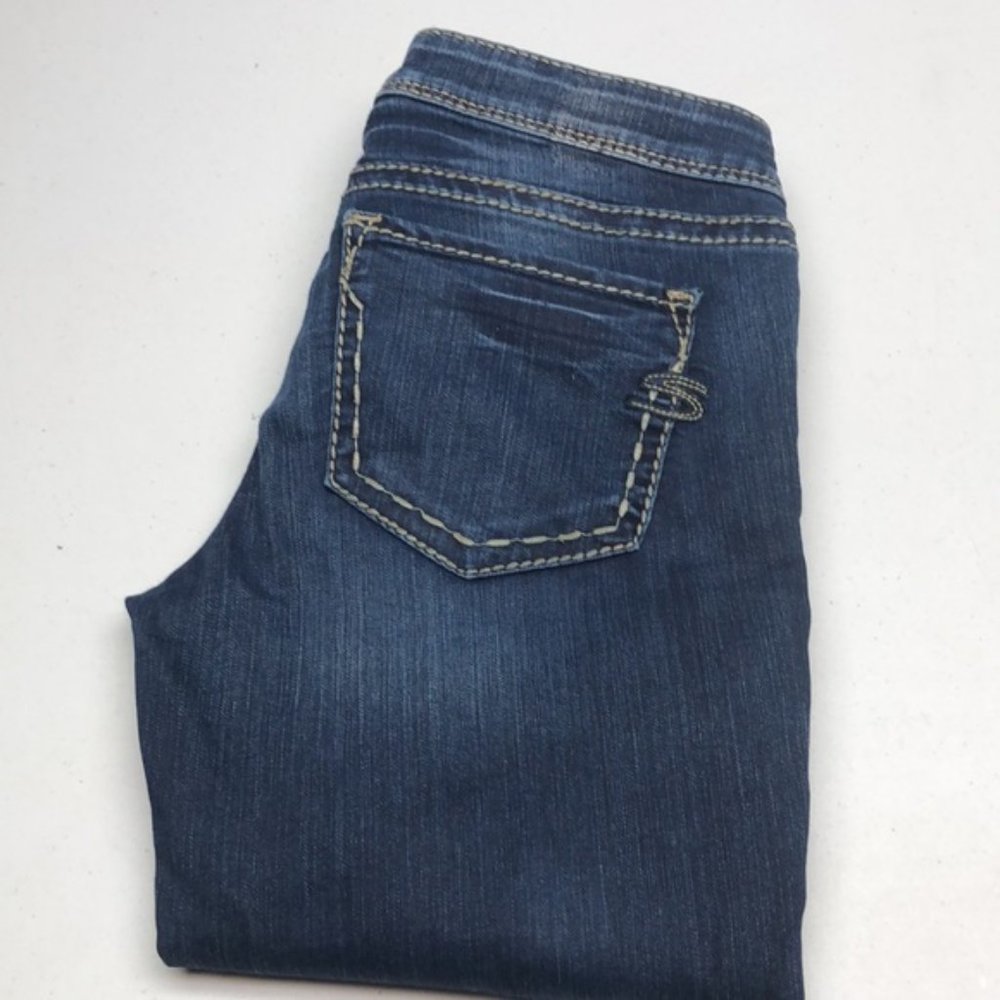 RARE SILVER AIKO MID SKINNY ZIPPER HEMS 27x31 ⭐️